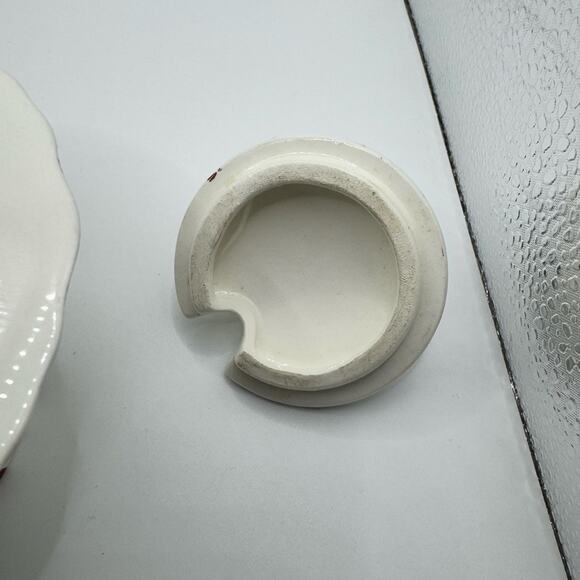 Condiment Jar / Lefton / Holly Condiment Jar with Spoon / Christmas / Vintage - Picture 4 of 6